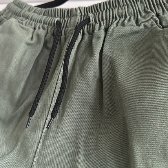 Women’s Green Cargo Pants Size S - Elastic Waist - Casual Utility Style - Picture 7 of 12